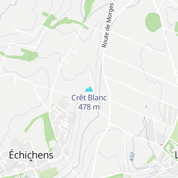 Map of Crêt Blanc