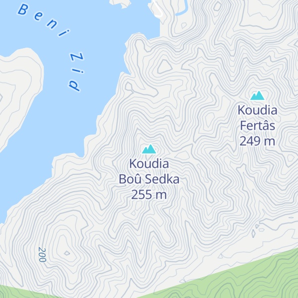 Map of Koudia Boû Sedka