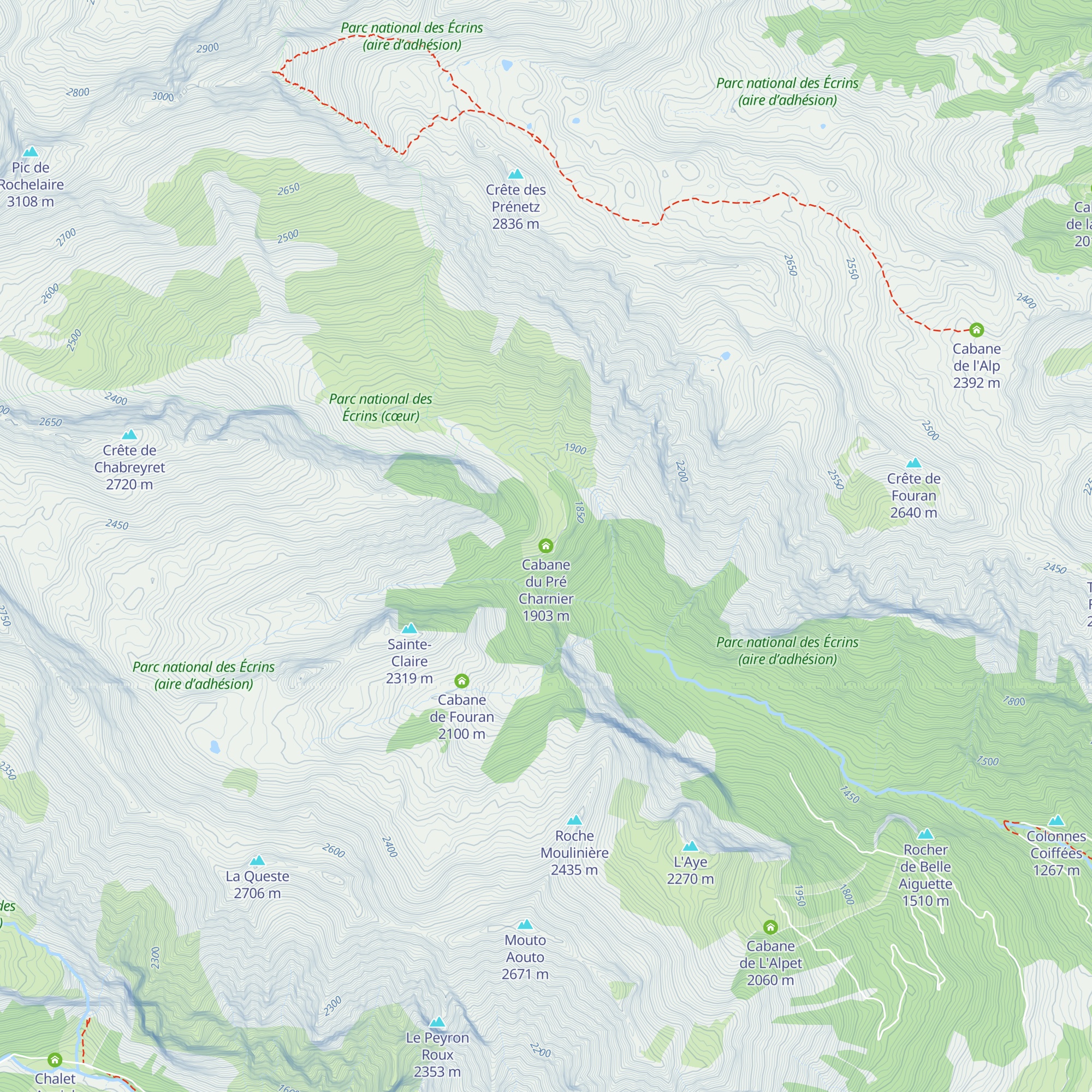 Cabane du Pré Charnier map
