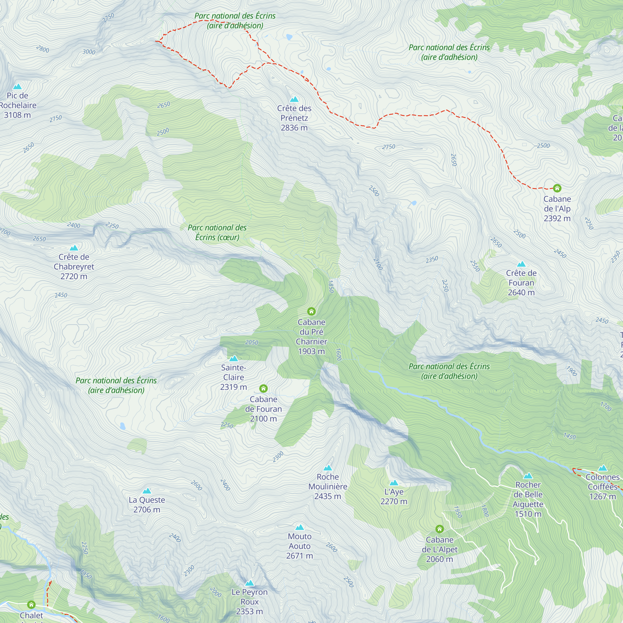 Cabane du Pré Charnier map