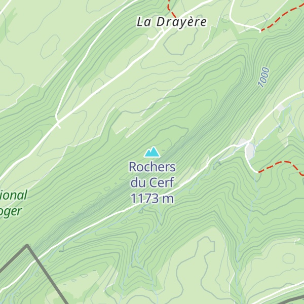 Map of Rochers du Cerf