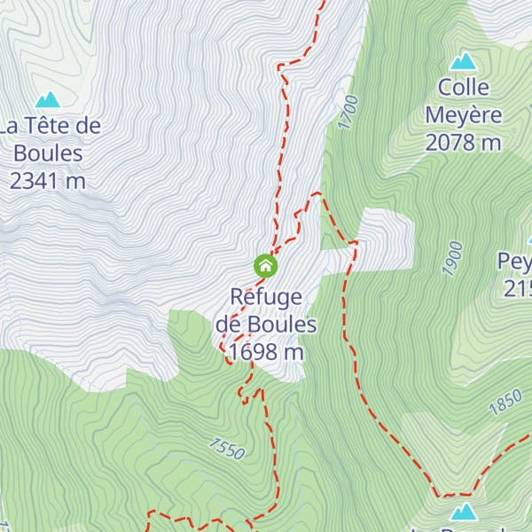 Map of Refuge de Boules