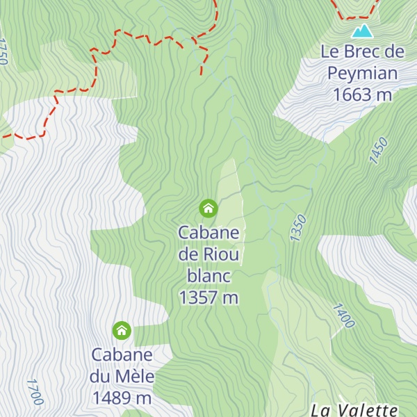 Map of Cabane de Riou blanc