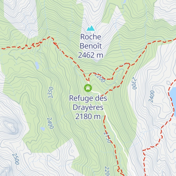 Map of Refuge des Drayères