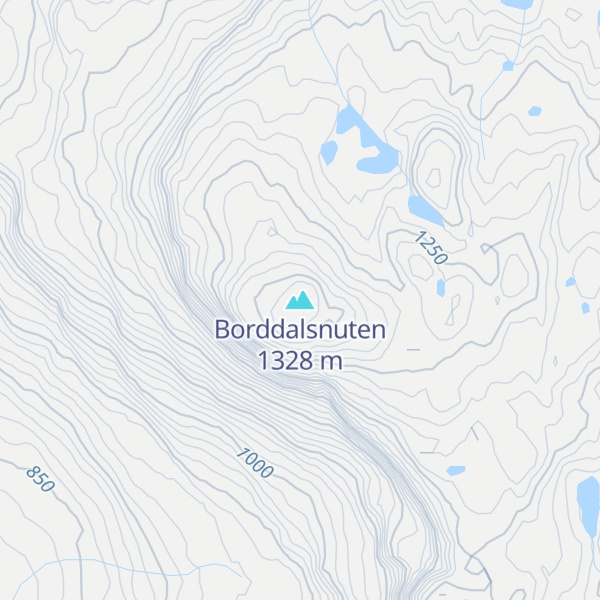 Map of Borddalsnuten