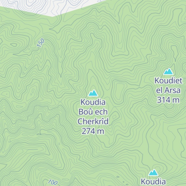 Map of Koudia Boû ech Cherkrîd
