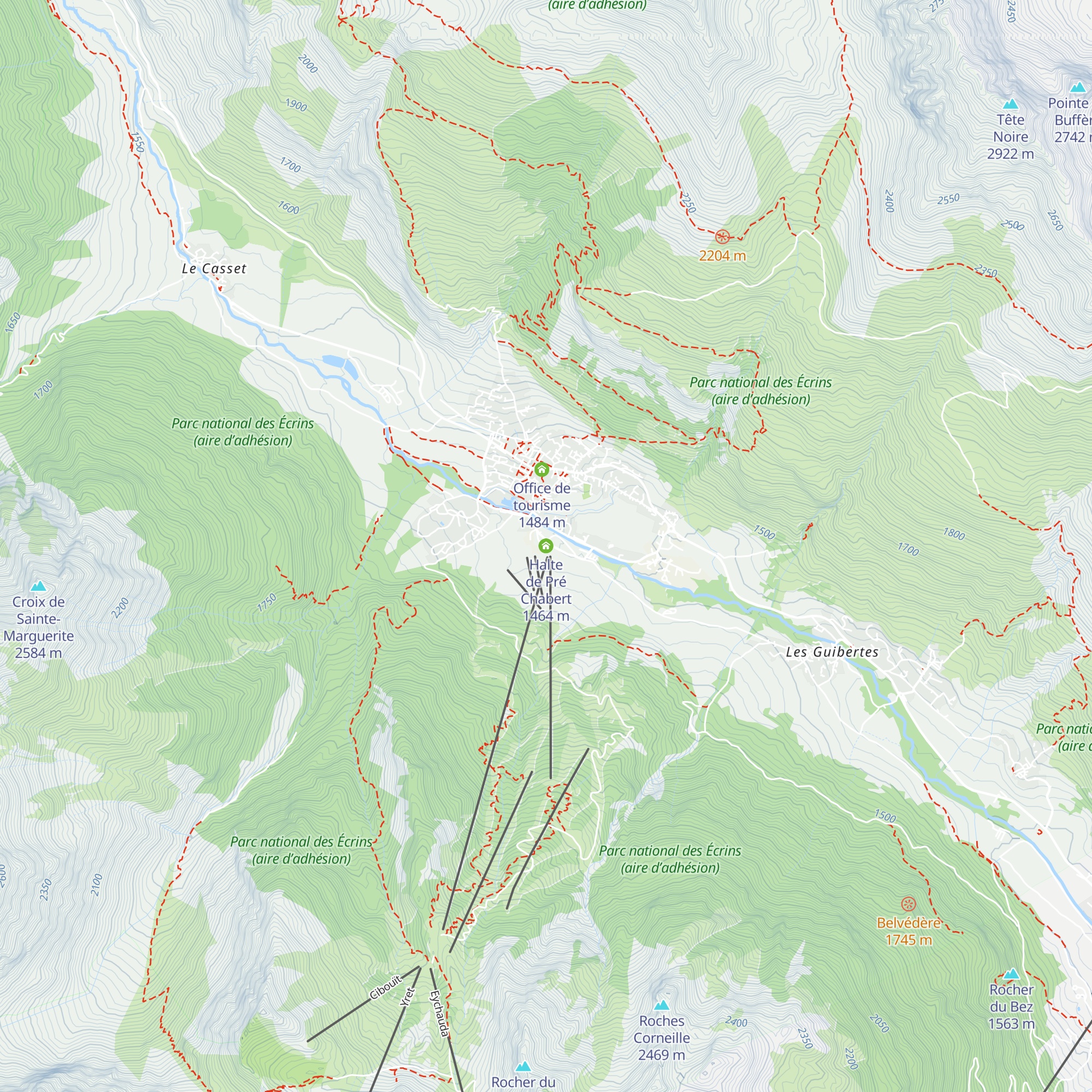Halte de Pré Chabert map