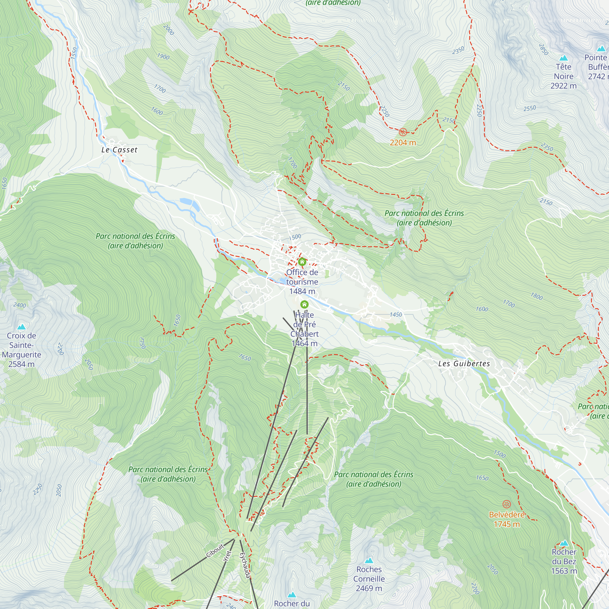 Halte de Pré Chabert map