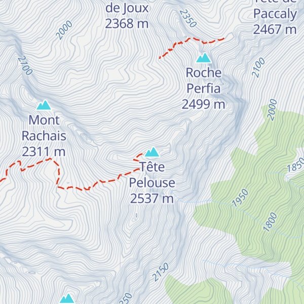 Map of Tête Pelouse