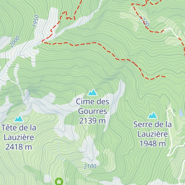 Map of Cime des Gourres