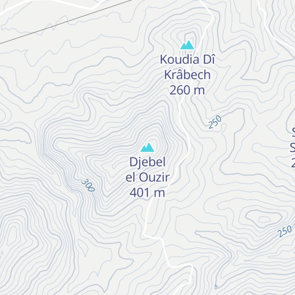 Map of Djebel el Ouzir