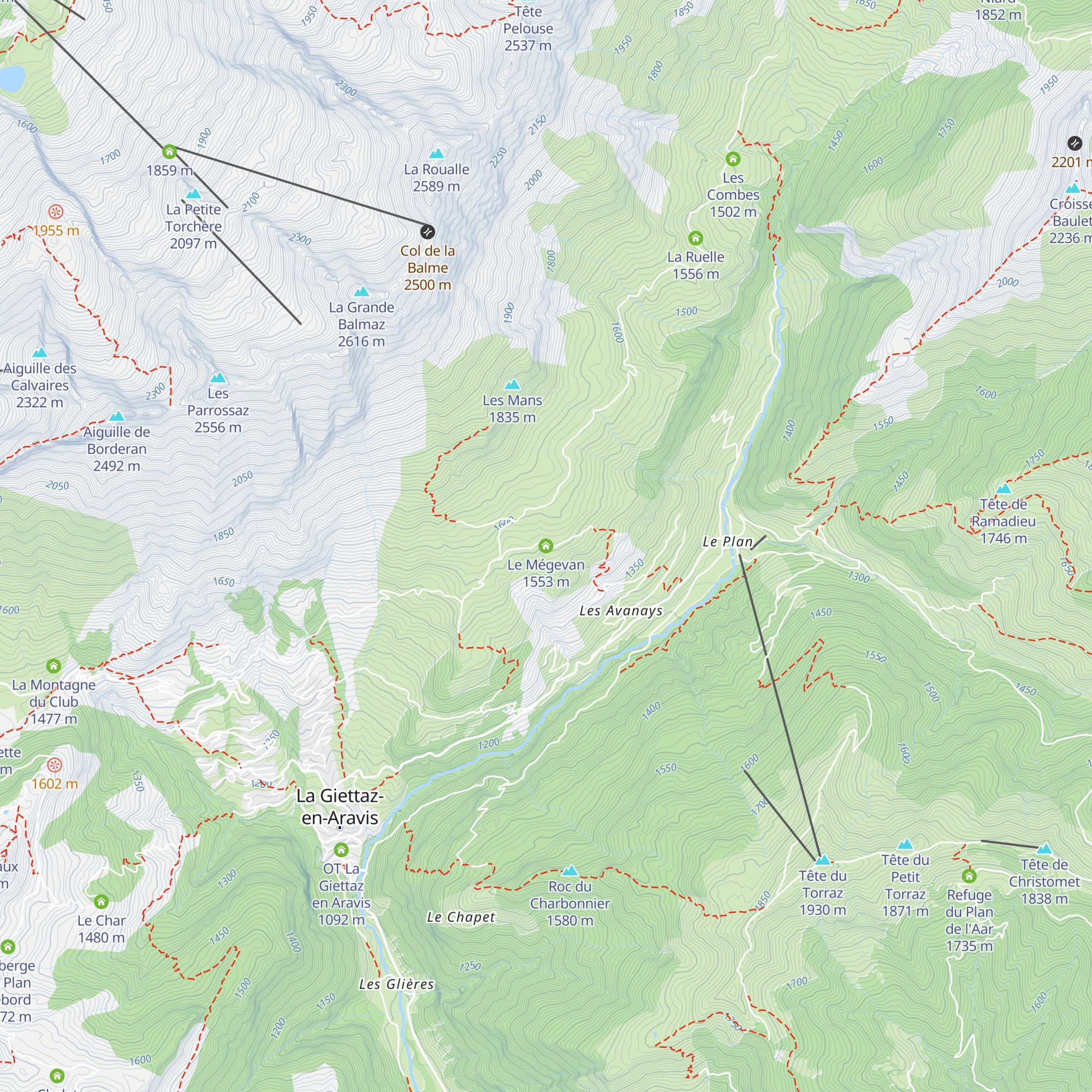 Le Mégevan map