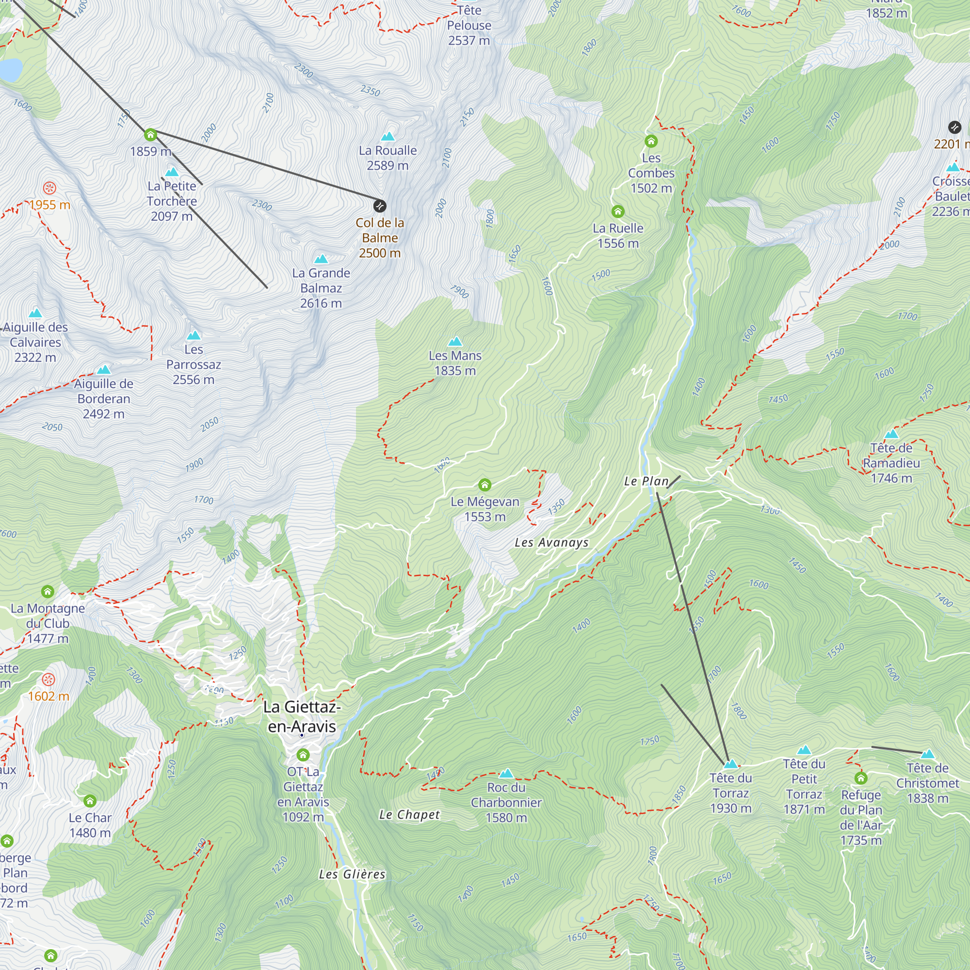 Le Mégevan map