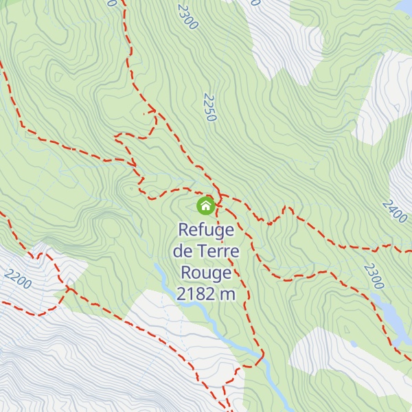 Map of Refuge de Terre Rouge