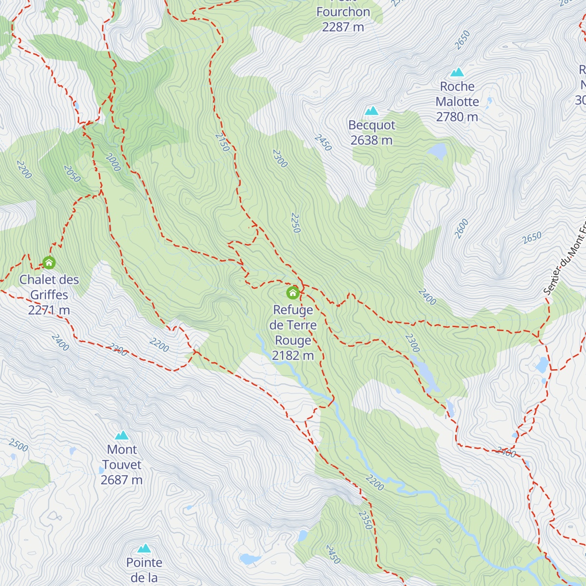 Refuge de Terre Rouge map