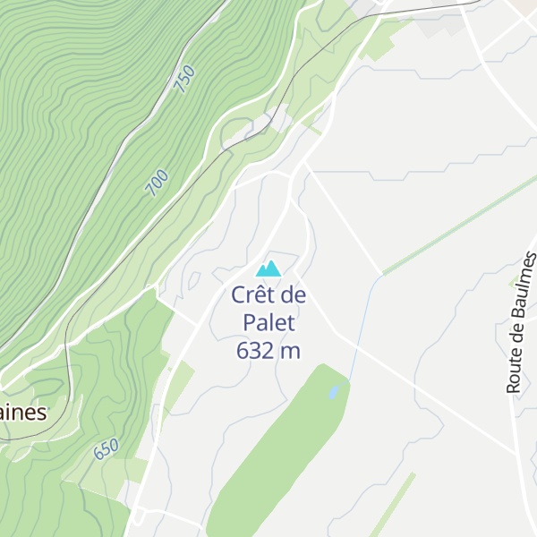Map of Crêt de Palet