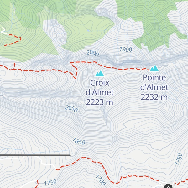 Map of Pointe de Grande Combe