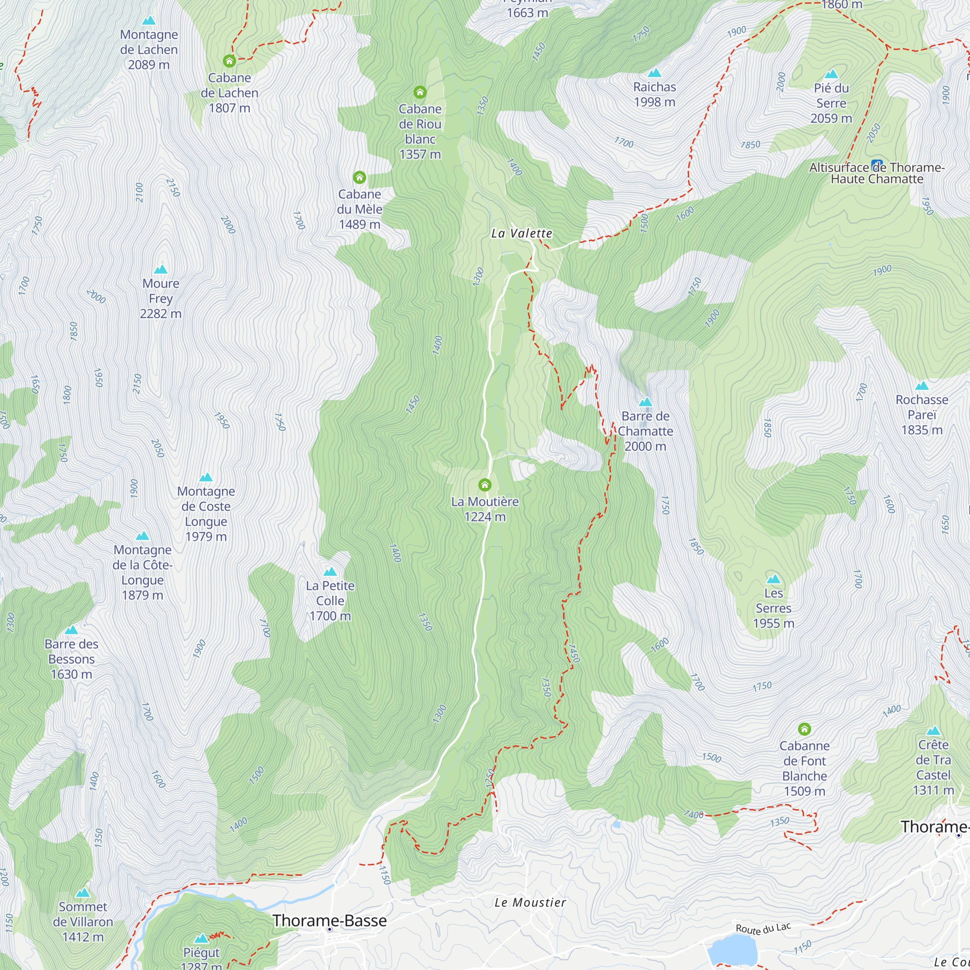La Moutière map
