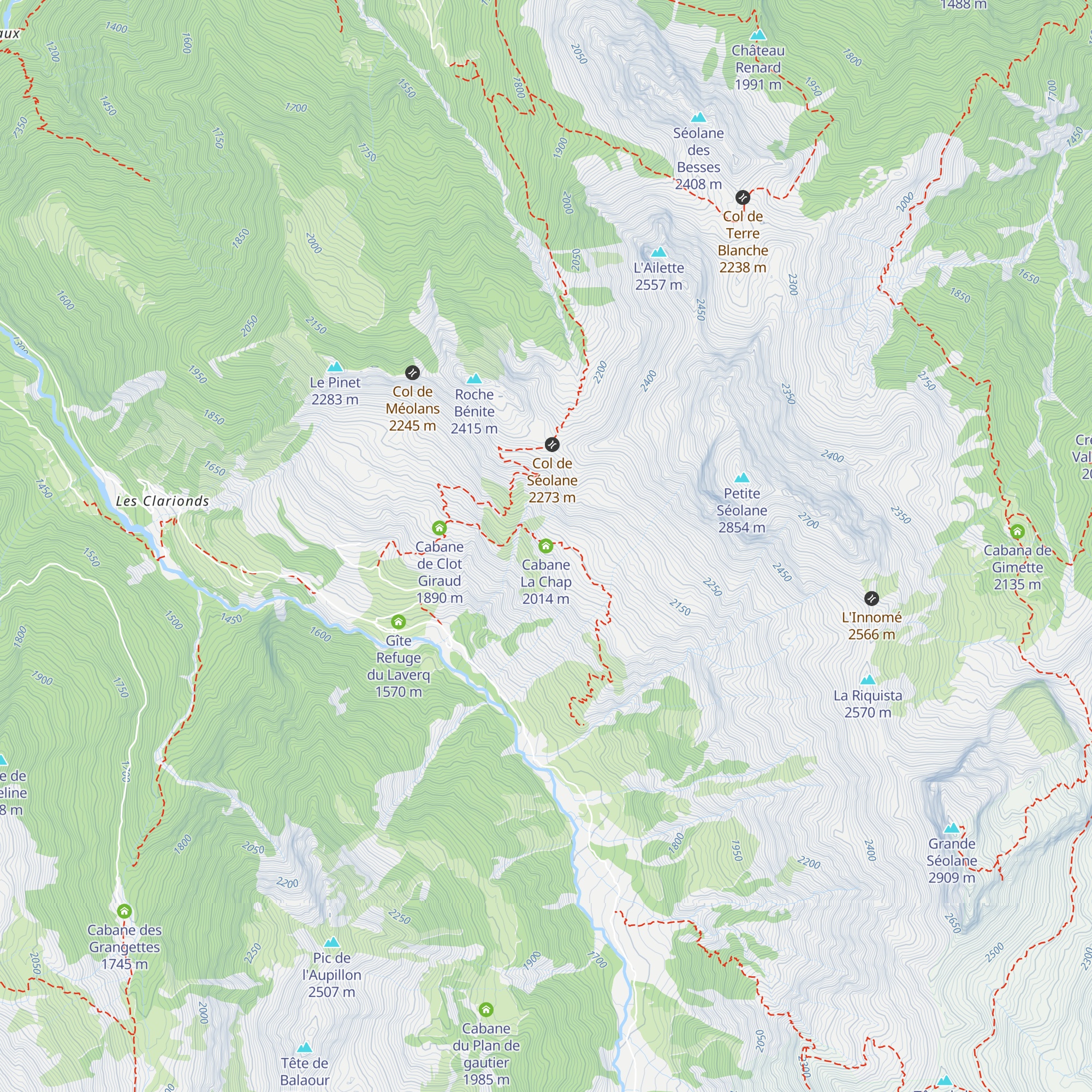 Cabane La Chap map