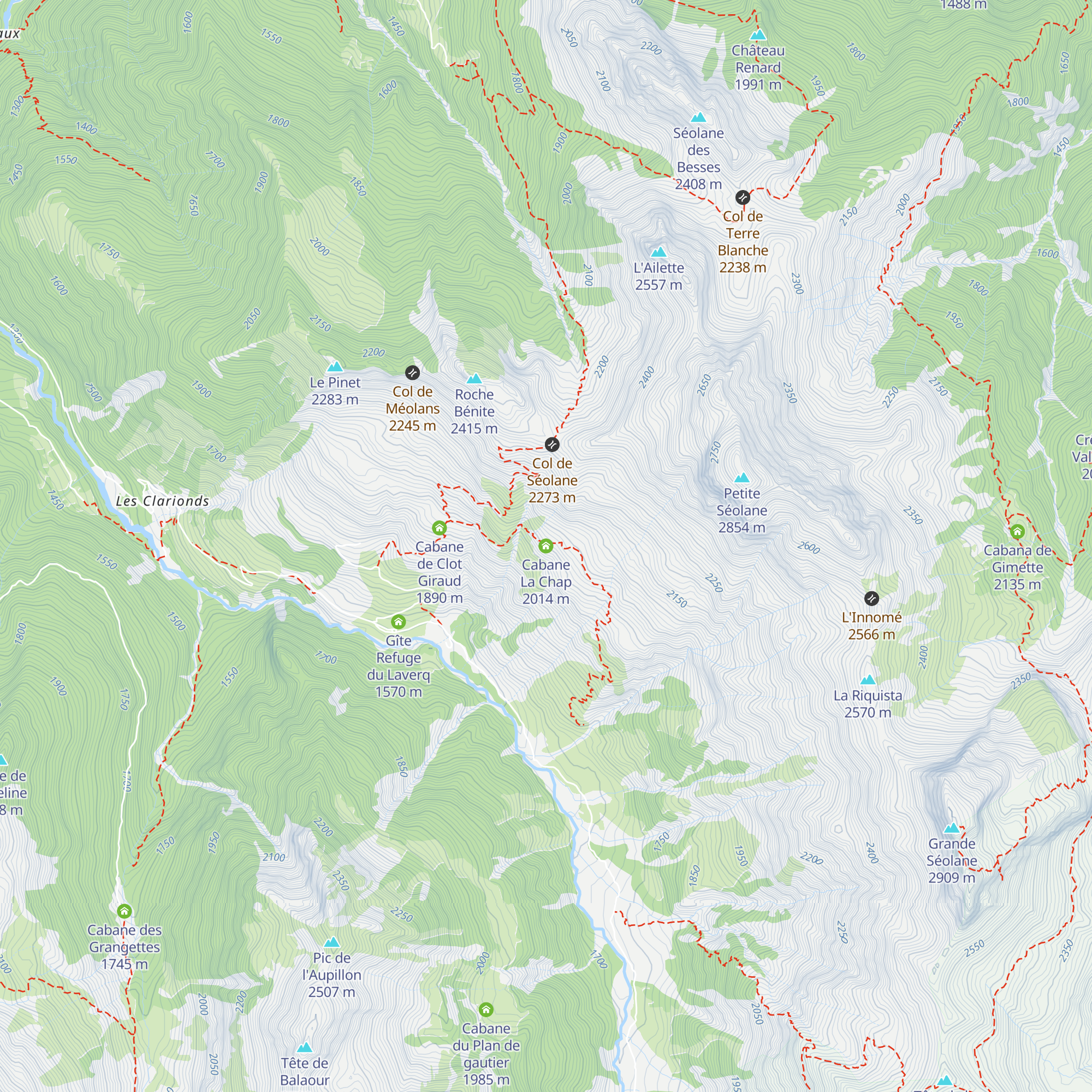 Cabane La Chap map