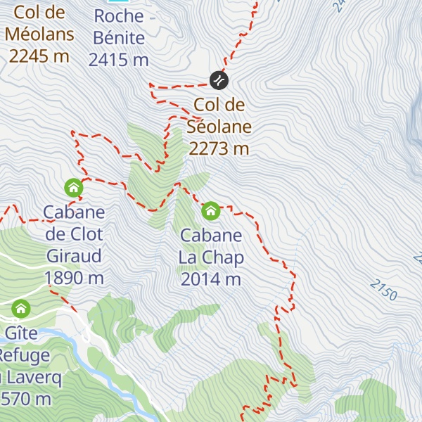 Map of Cabane La Chap