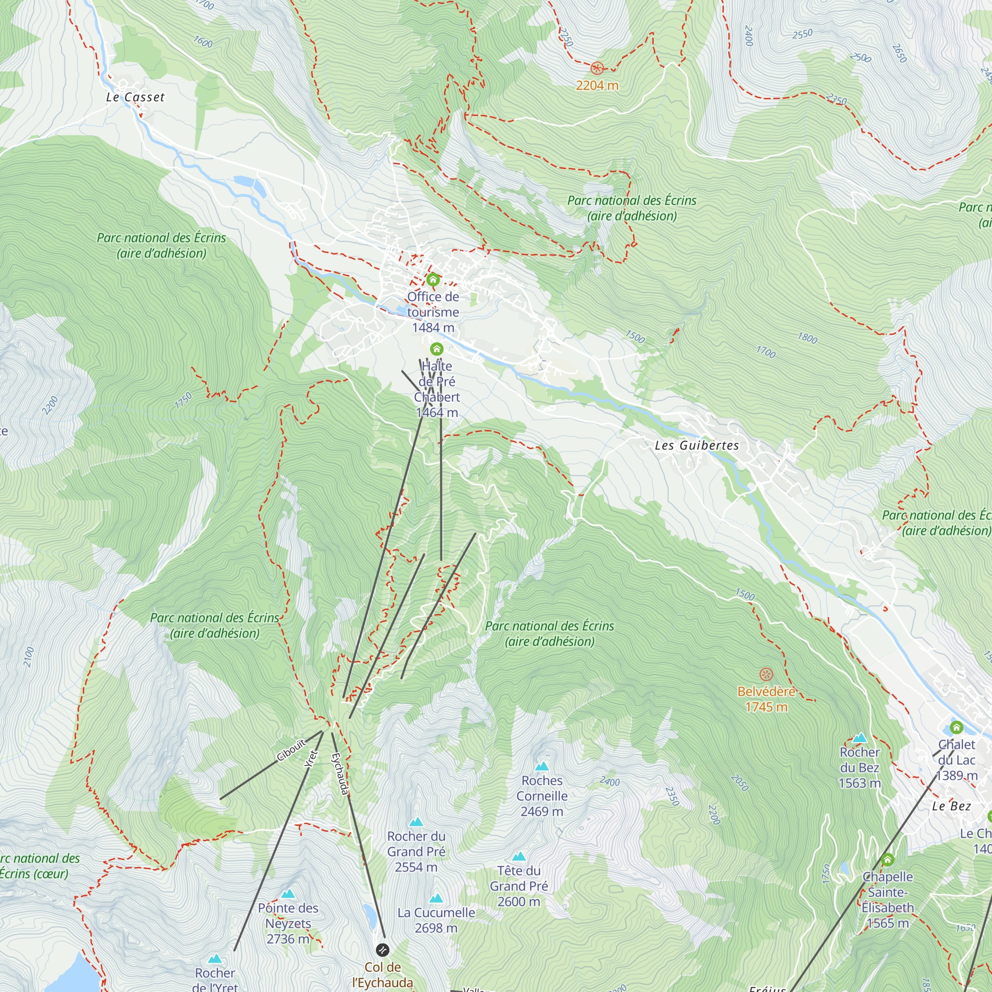 Le Peyra Juana map