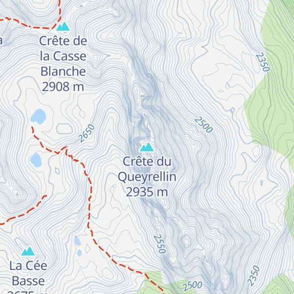 Map of Crête du Queyrellin