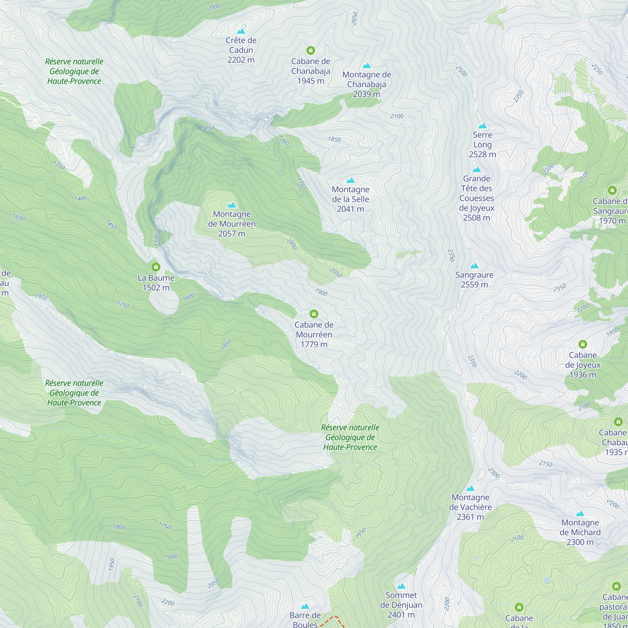 Cabane de Mourréen map