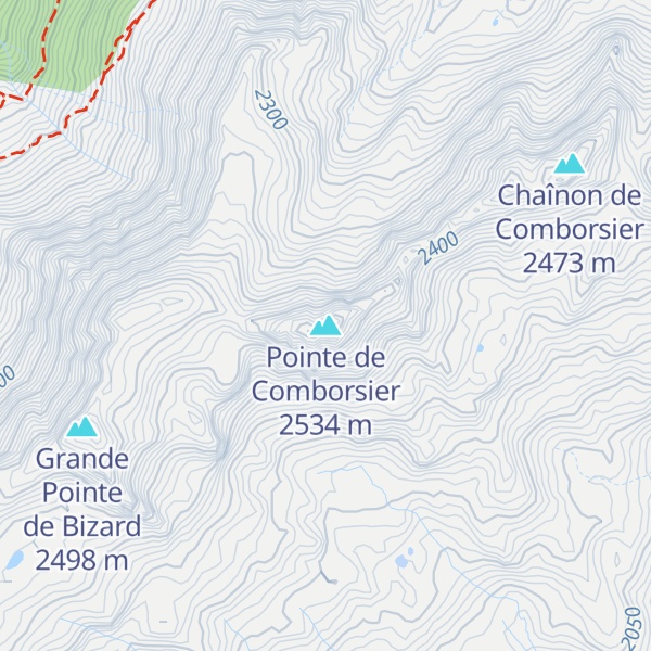 Map of Pointe de Comborsier