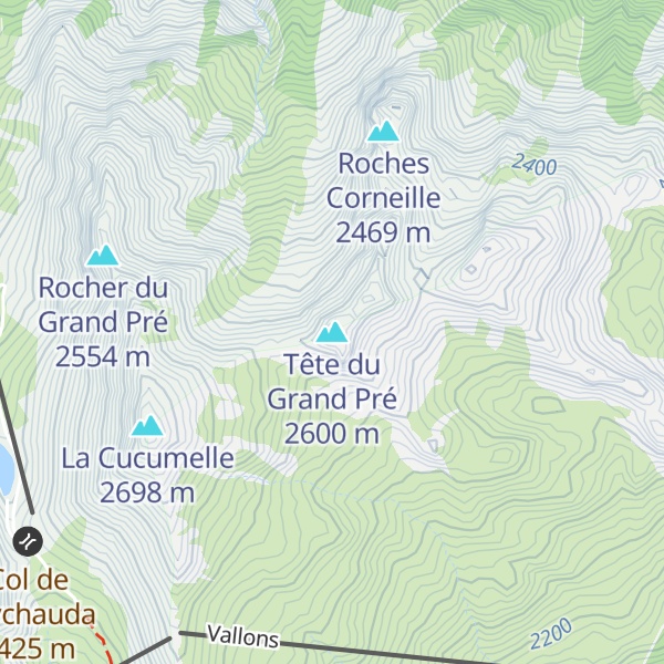 Map of Tête du Grand Pré