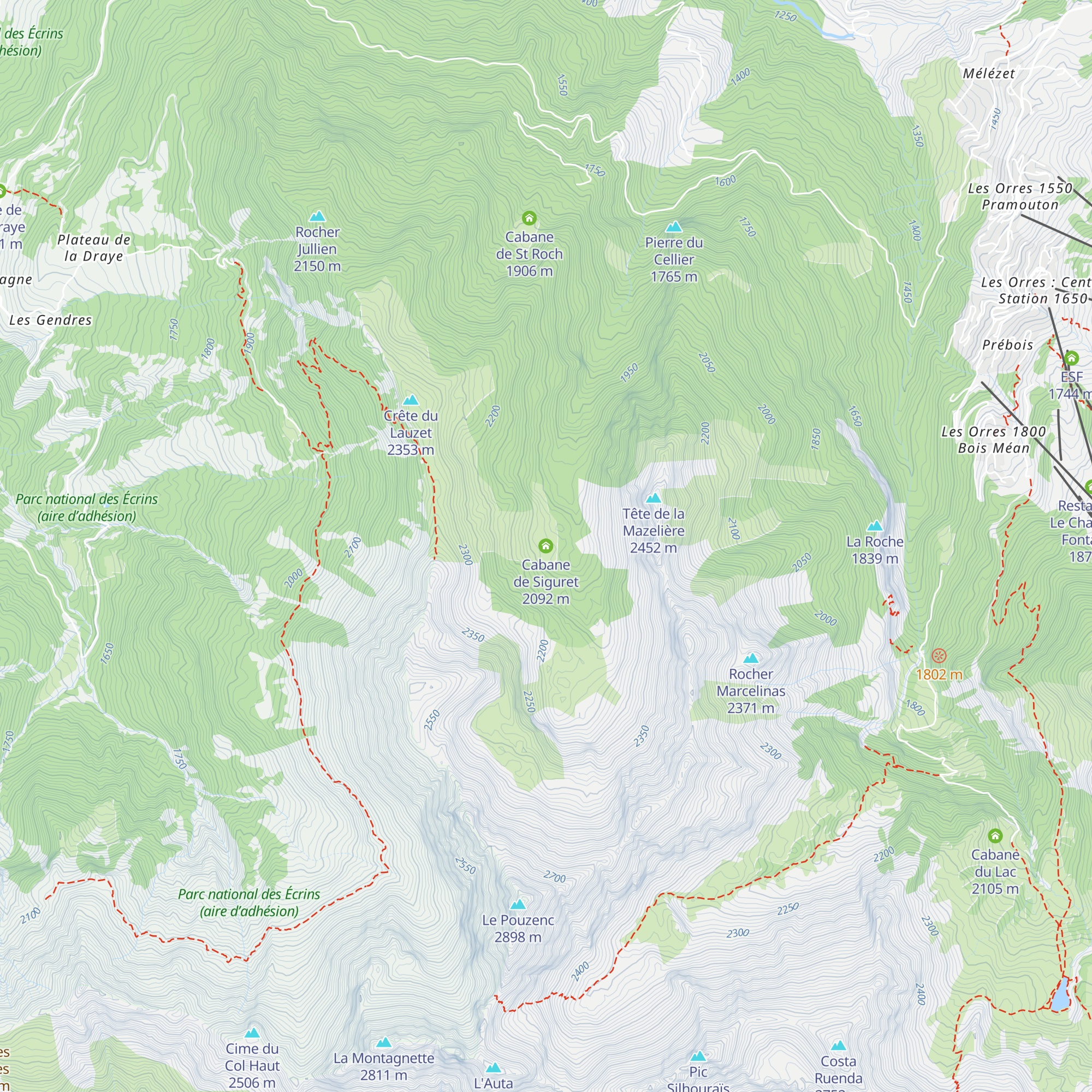 Cabane de Siguret map
