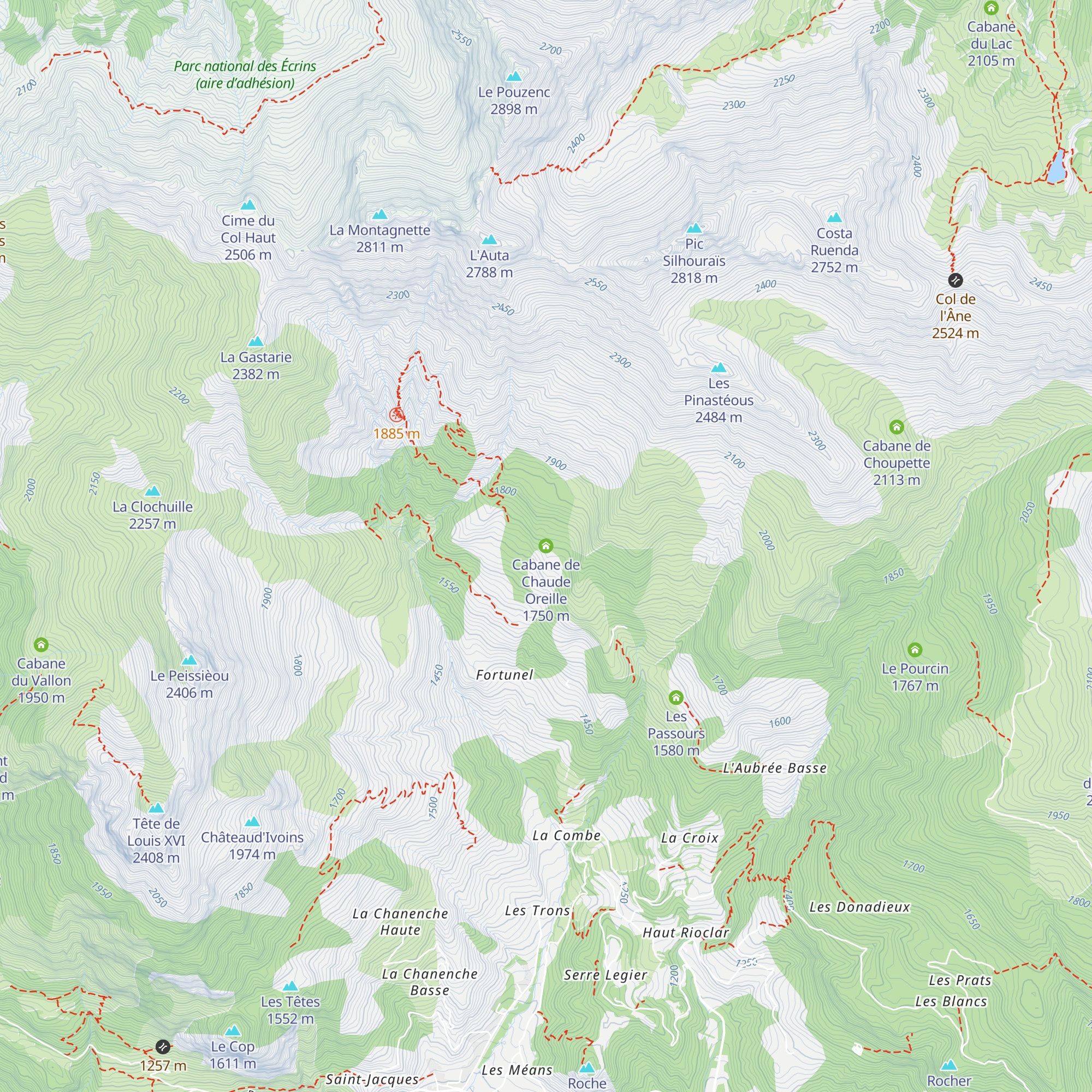 Cabane de Chaude Oreille map