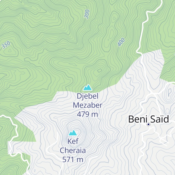 Map of Djebel Mezaber