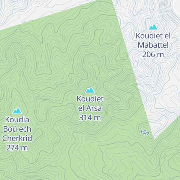 Map of Koudiet el Arsa