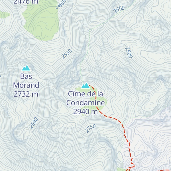 Map of Cîme de la Condamine