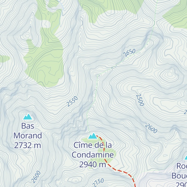 Map of Crête de Coste Groselière