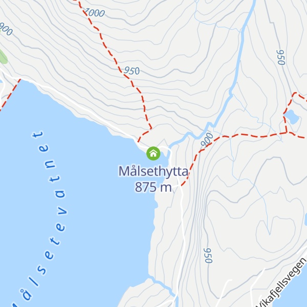 Map of Målsethytta
