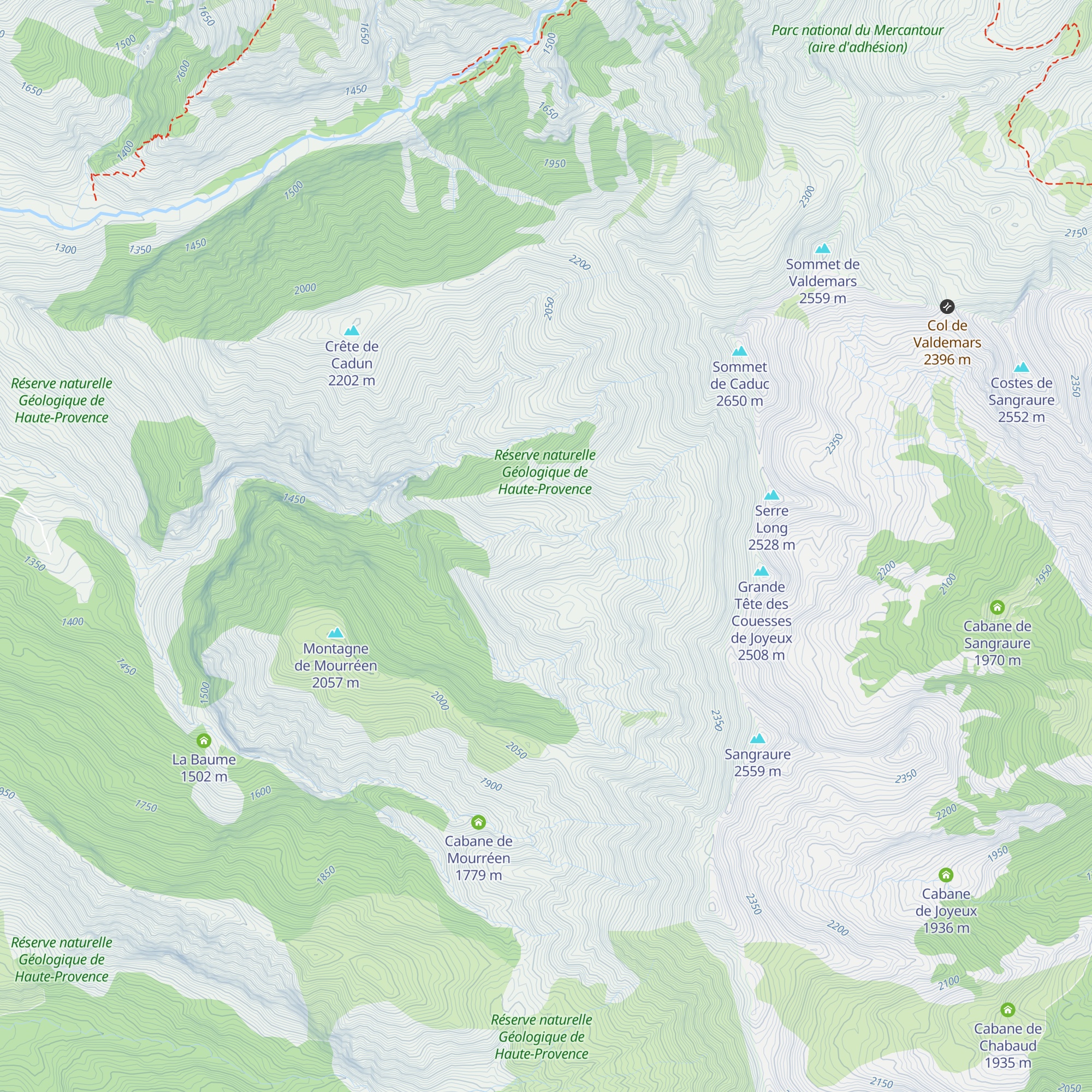Cabane de la Selle map