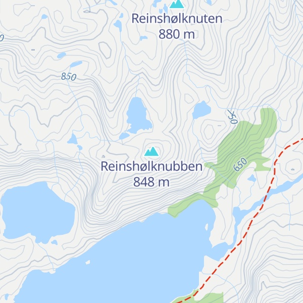 Map of Reinshølknubben