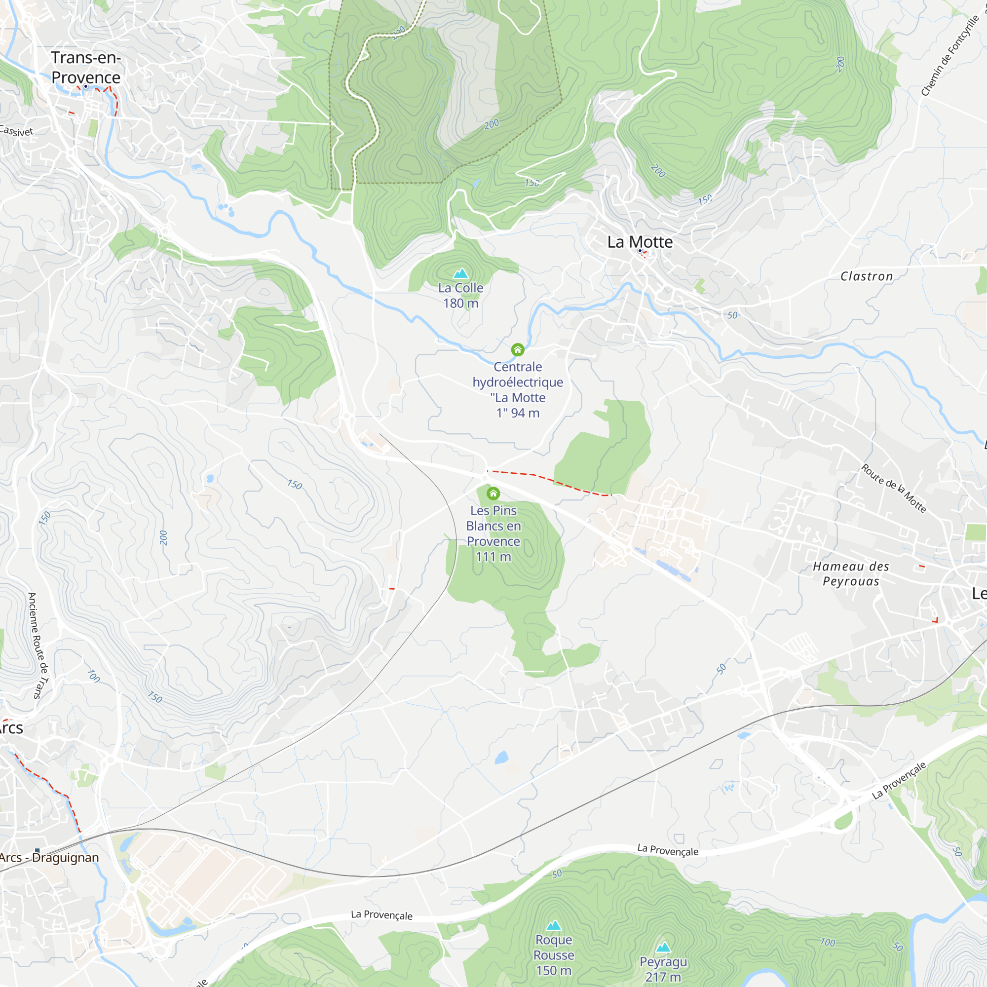 Les Pins Blancs en Provence map