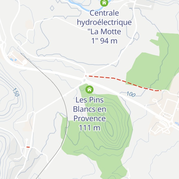 Map of Les Pins Blancs en Provence