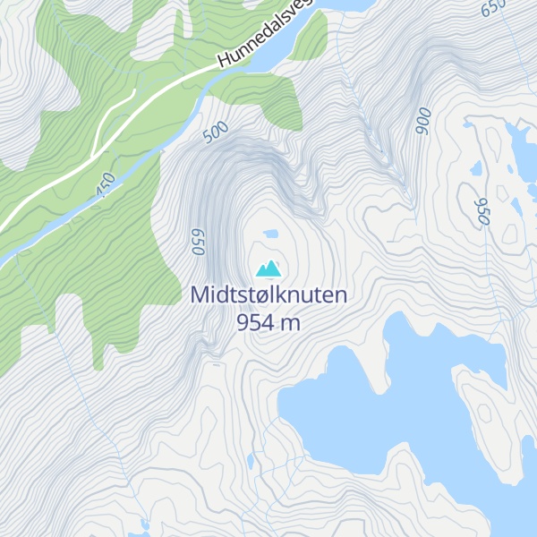 Map of Midtstølknuten