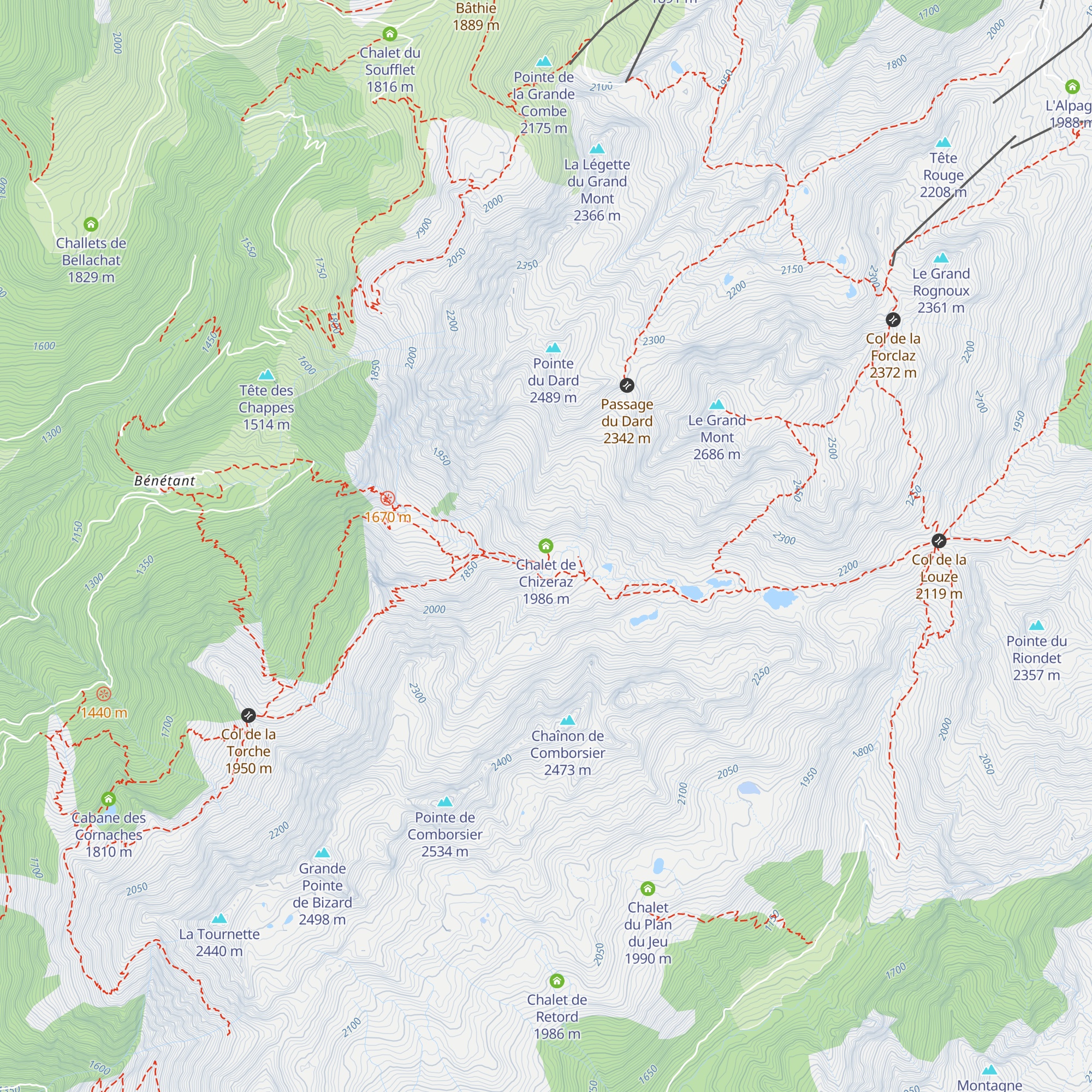 Chalet de Chizeraz map
