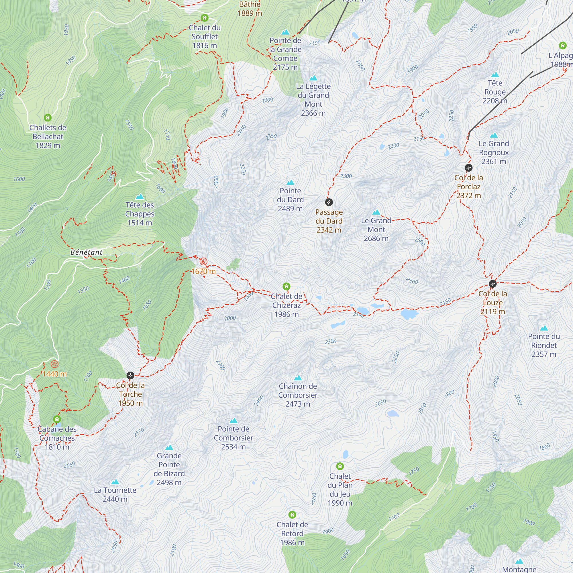 Chalet de Chizeraz map