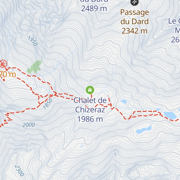 Map of Chalet de Chizeraz