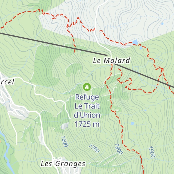Map of Refuge Le Trait d'Union