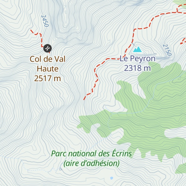 Map of Cabane de l'Essaumaure