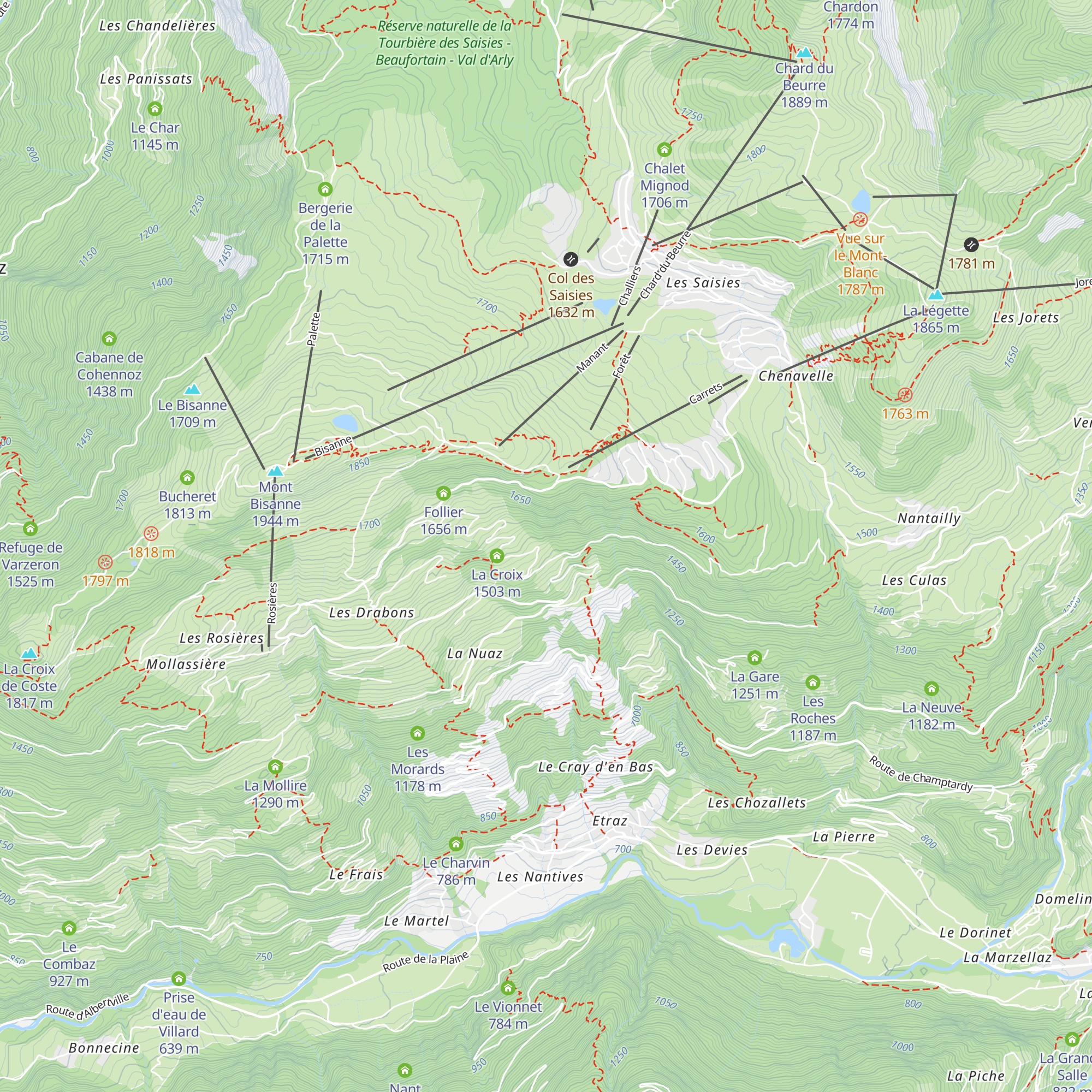 Les Genardets map
