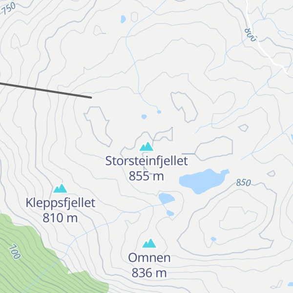 Map of Storsteinfjellet