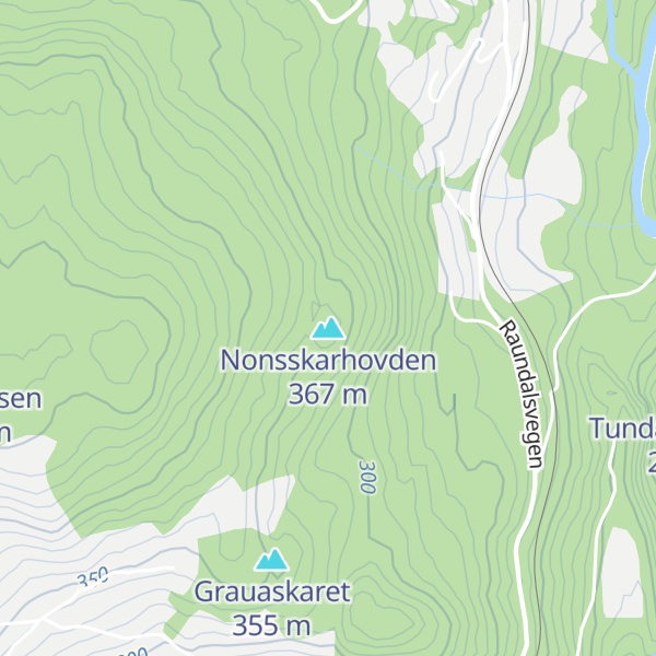 Map of Nonsskarhovden